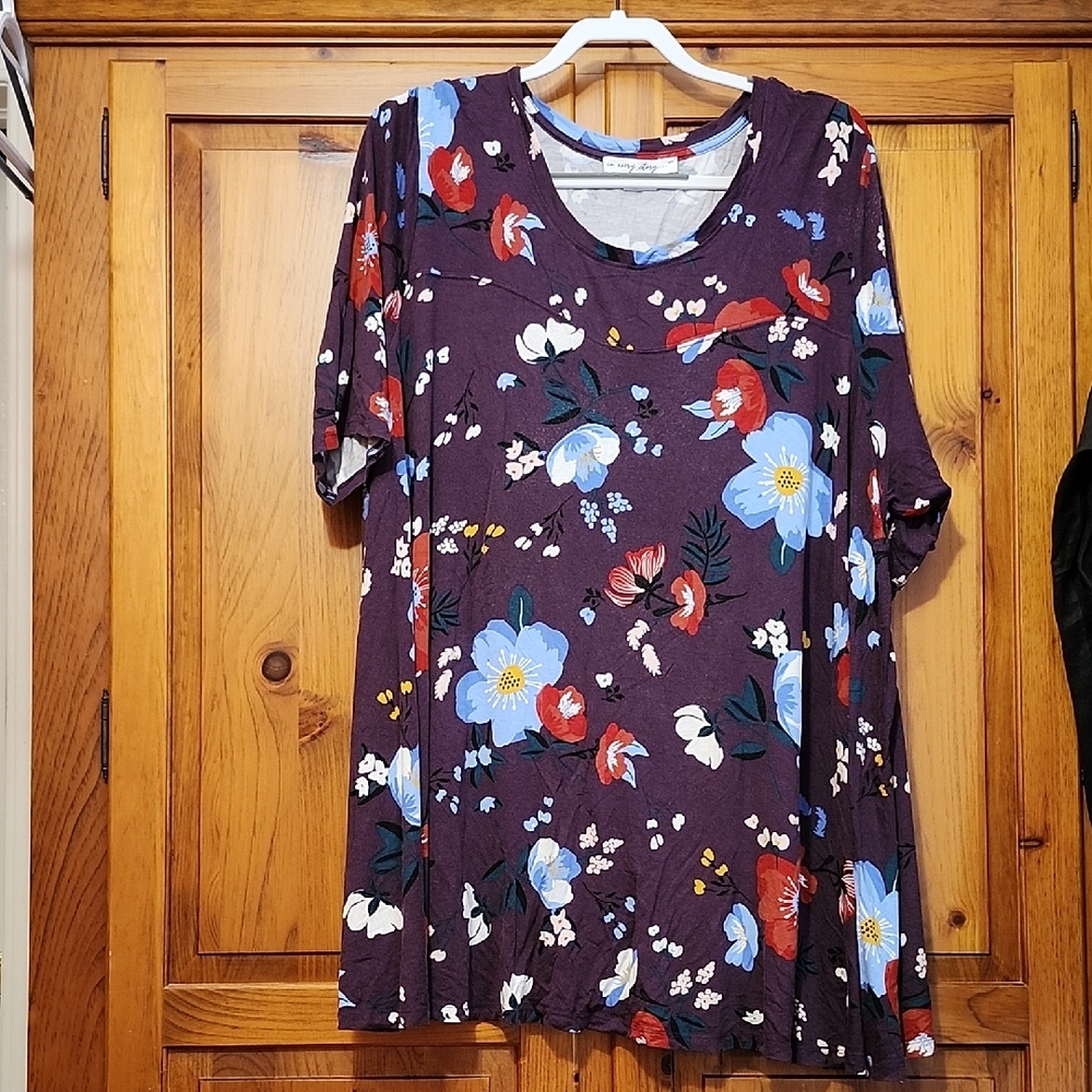 Floral Women's Top - Purple